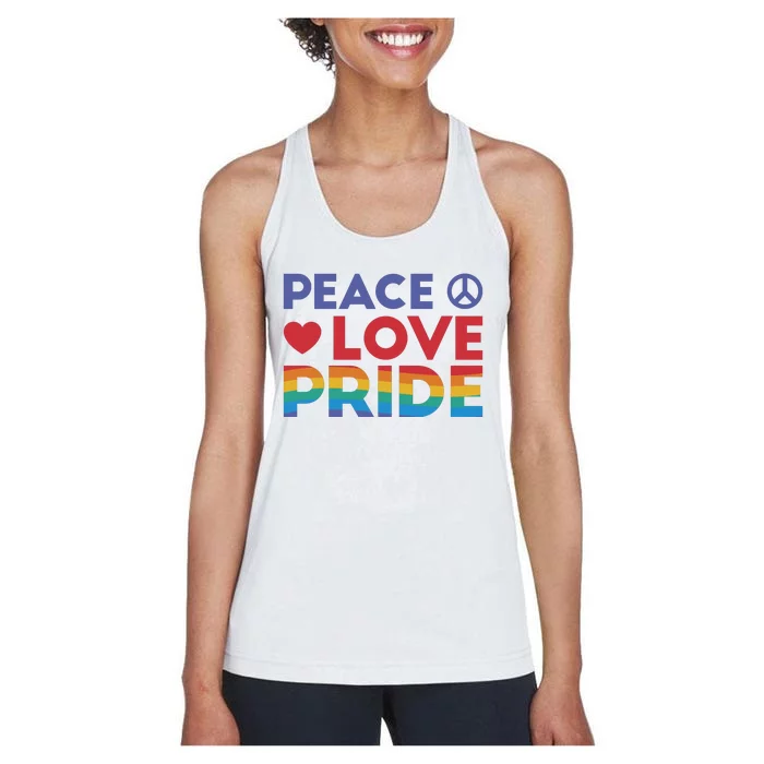 Peace Love Pride Women's Racerback Tank