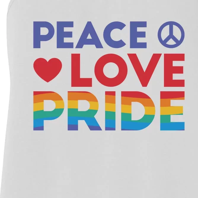 Peace Love Pride Women's Racerback Tank