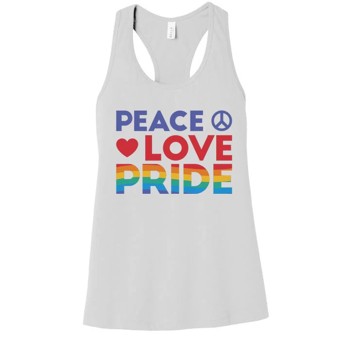 Peace Love Pride Women's Racerback Tank