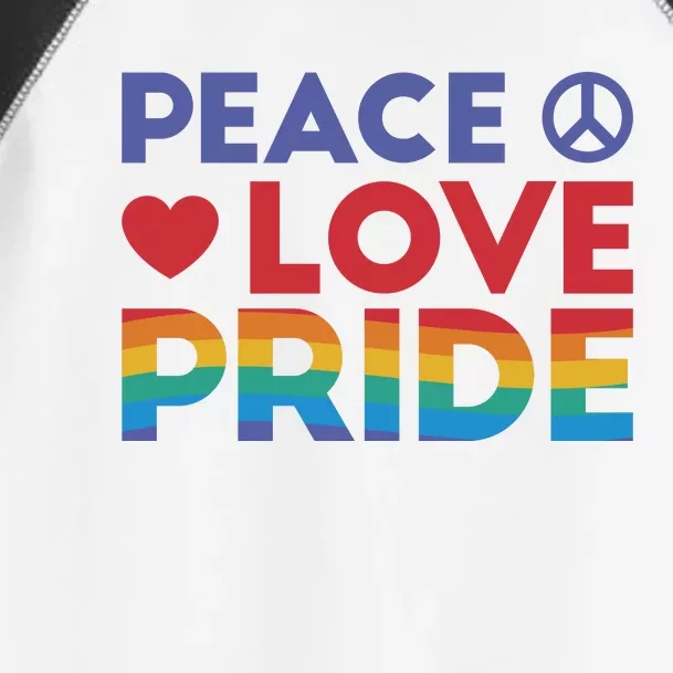 Peace Love Pride Toddler Fine Jersey T-Shirt