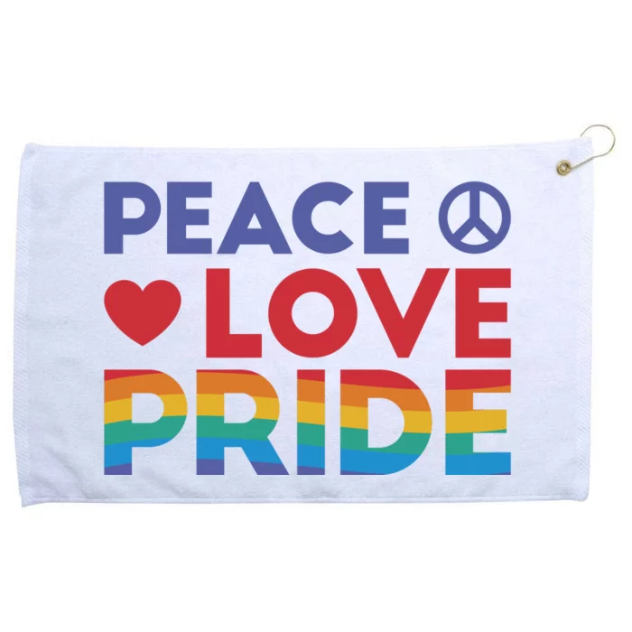 Peace Love Pride Grommeted Golf Towel