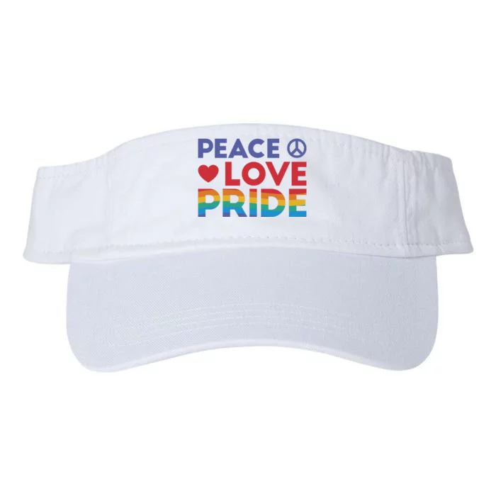 Peace Love Pride Valucap Bio-Washed Visor