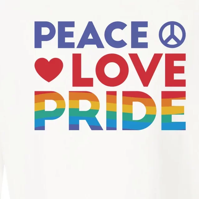 Peace Love Pride Cropped Pullover Crew