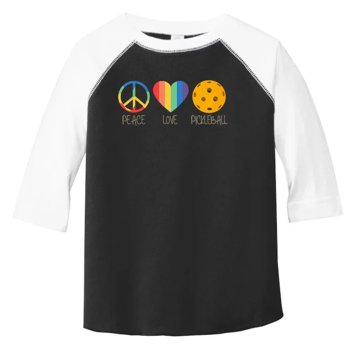 Peace Love Pickleball Toddler Fine Jersey T-Shirt