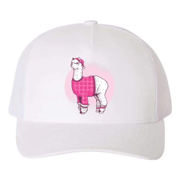 Pajama Llama Yupoong Adult 5-Panel Trucker Hat