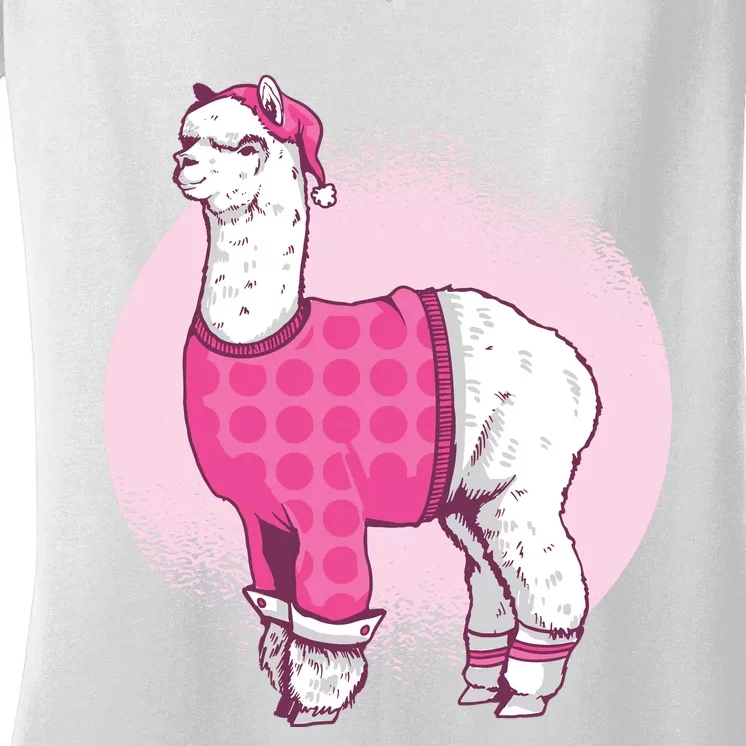 Pajama Llama Women's V-Neck T-Shirt