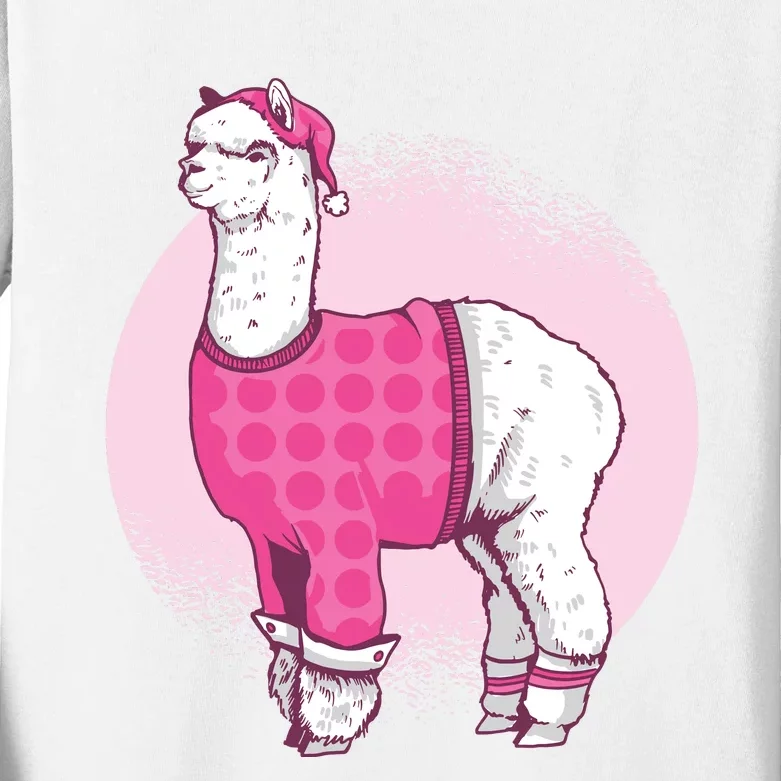 Pajama Llama Kids Long Sleeve Shirt