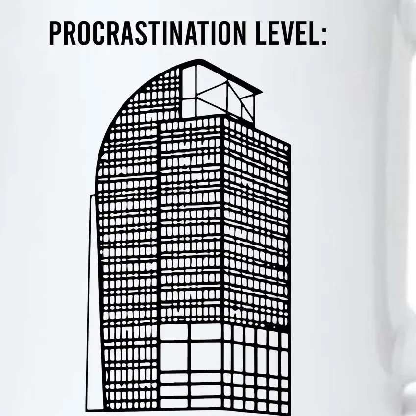 Procrastination Level Black Color Changing Mug