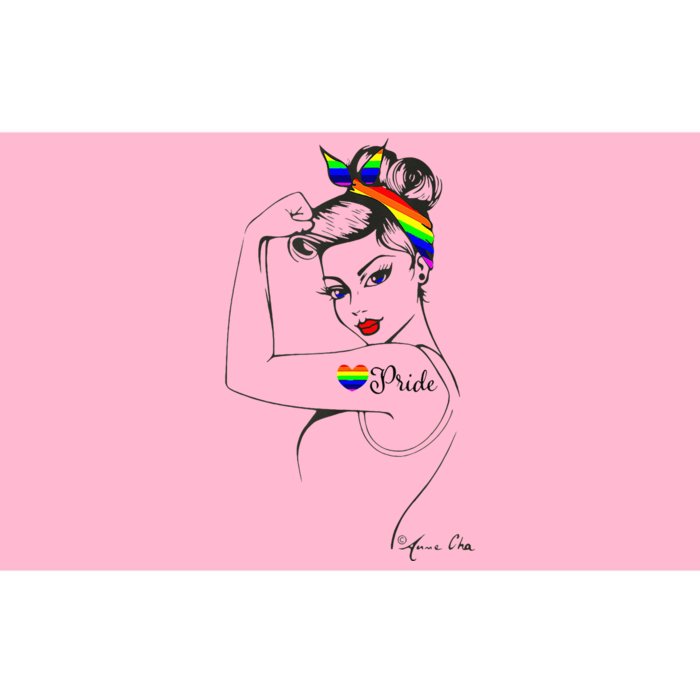 Pride LGBT Power Pin Up Art Modern Rosie The Riveter Bumper Sticker