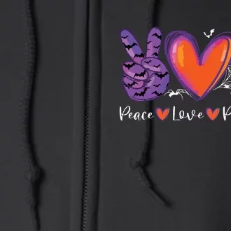 Peace Love Pharmacy Pharmacist Pumpkin Spooky Halloween Full Zip Hoodie