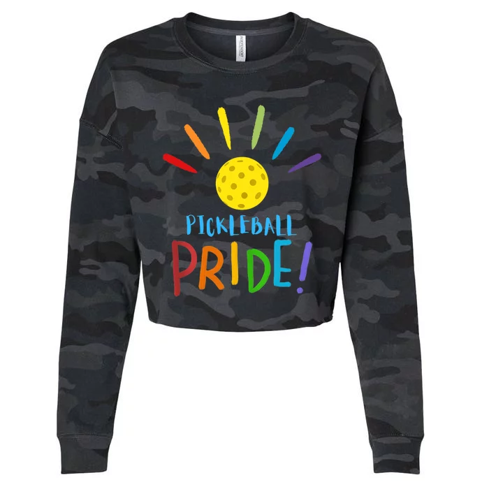 Pickleball LGBT Pride Cropped Pullover Crew