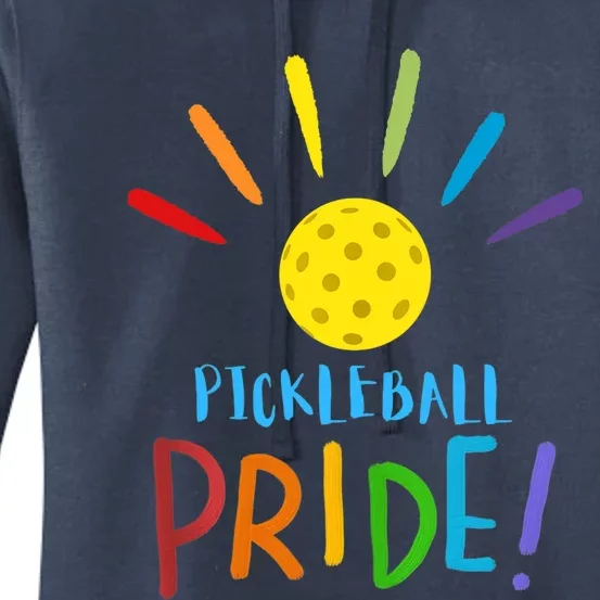 Pickleball LGBT Pride Women's Pullover Hoodie