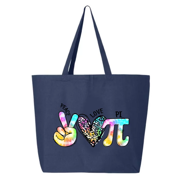 Peace Love Pi Day Happy Math Pi Day Mathematics Lover Gift 25L Jumbo Tote