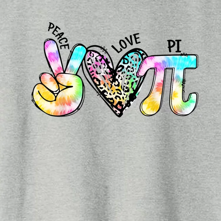 Peace Love Pi Day Happy Math Pi Day Mathematics Lover Gift Women's Crop Top Tee