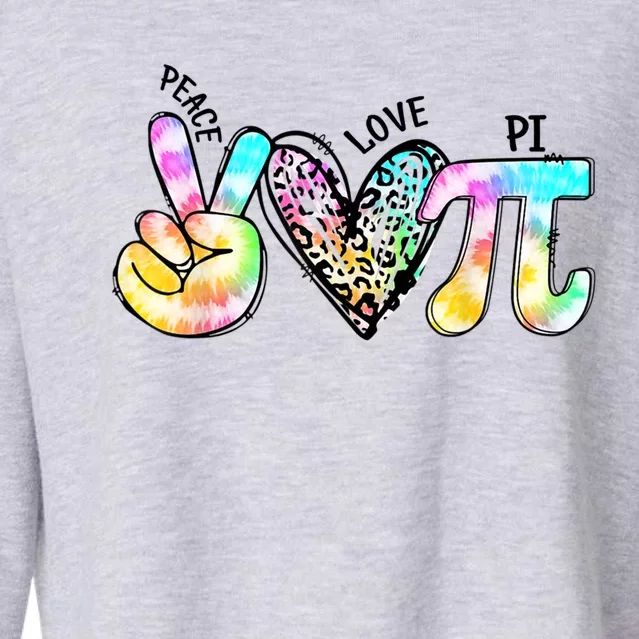 Peace Love Pi Day Happy Math Pi Day Mathematics Lover Gift Cropped Pullover Crew