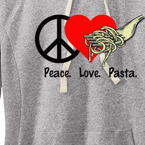 Peace Love Pasta Eat Fork Spaghetti Women's Fleece Hoodie