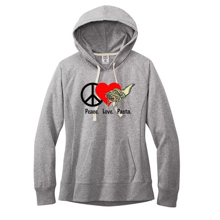 Peace Love Pasta Eat Fork Spaghetti Women's Fleece Hoodie