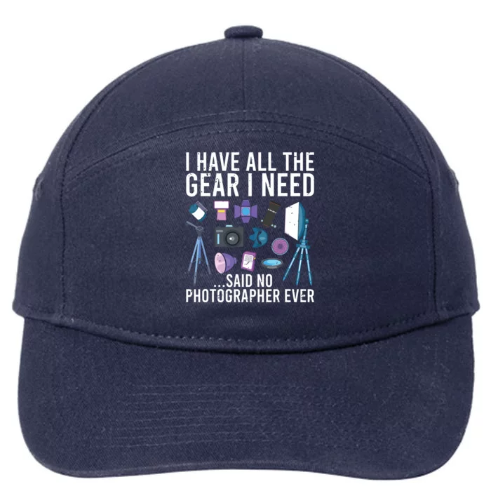 Photography Lover Photographer Tee Photography 7-Panel Snapback Hat