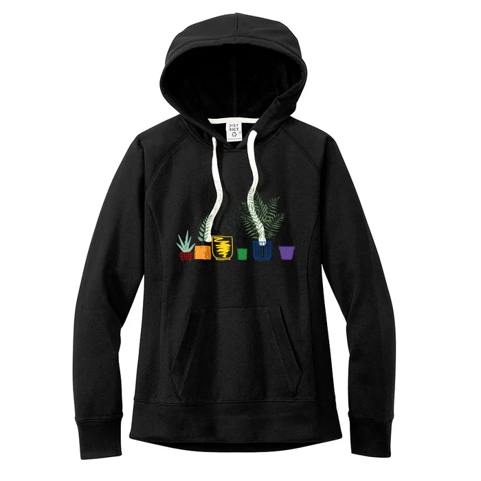 Plant LGBTQ Pride Gender Neutral Cute Pride Month LGBTQ Ally Subtle Women's Fleece Hoodie