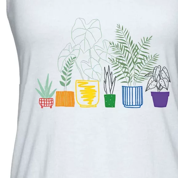 Plant LGBTQ Pride Gender Neutral Cute Pride Month LGBTQ Ally Subtle Ladies Essential Flowy Tank