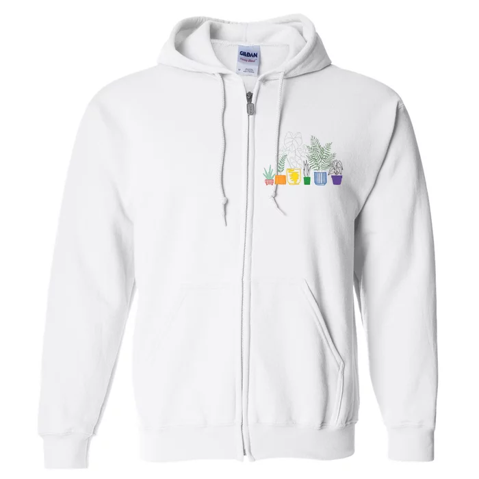 Plant LGBTQ Pride Gender Neutral Cute Pride Month LGBTQ Ally Subtle Full Zip Hoodie