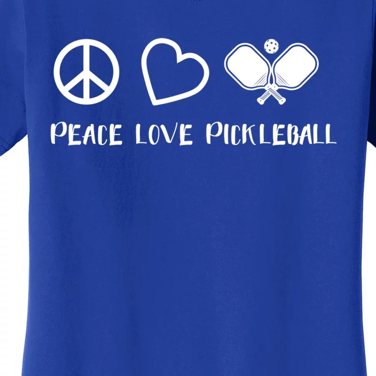 Peace Love Pickleball Funny Pickleball Player Gift Cool Gift Women's T-Shirt