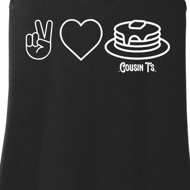 Peace Love Pancakes Cousin Ladies Essential Tank