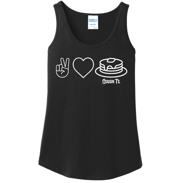 Peace Love Pancakes Cousin Ladies Essential Tank