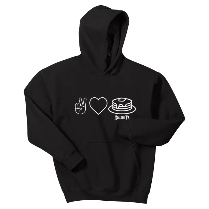 Peace Love Pancakes Cousin Kids Hoodie