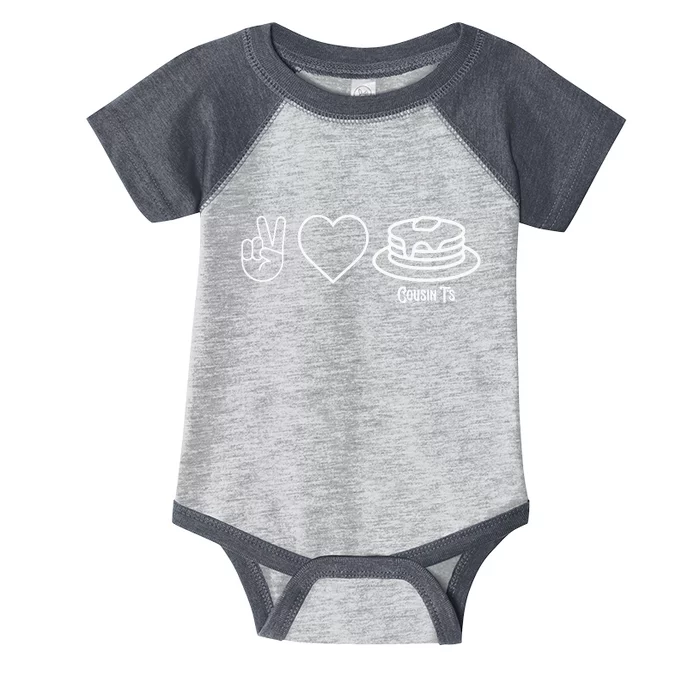 Peace Love Pancakes Cousin Infant Baby Jersey Bodysuit