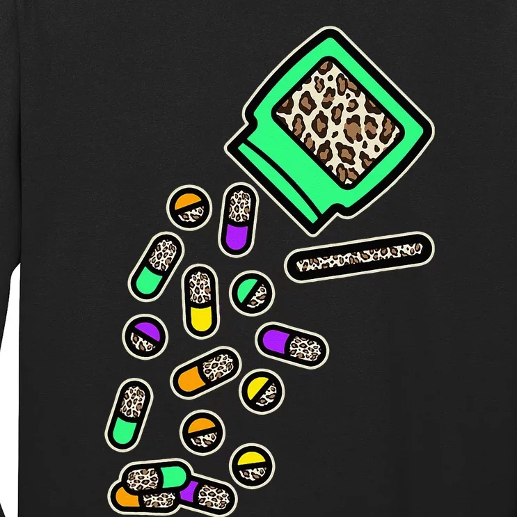 Pharmacist Leopard Pharmacy Pharmacy Tech Pills Healthcare Long Sleeve Shirt