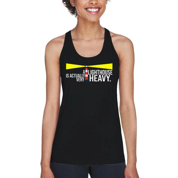 Punny Lighthouse Women's Racerback Tank