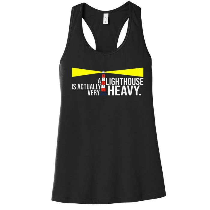 Punny Lighthouse Women's Racerback Tank