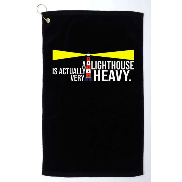 Punny Lighthouse Platinum Collection Golf Towel