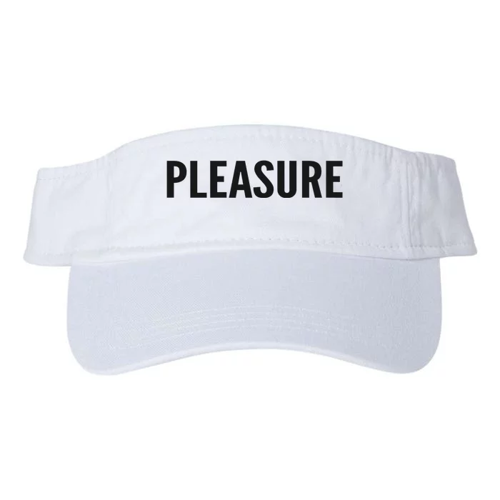 Pleasure Letter Printed White Valucap Bio-Washed Visor