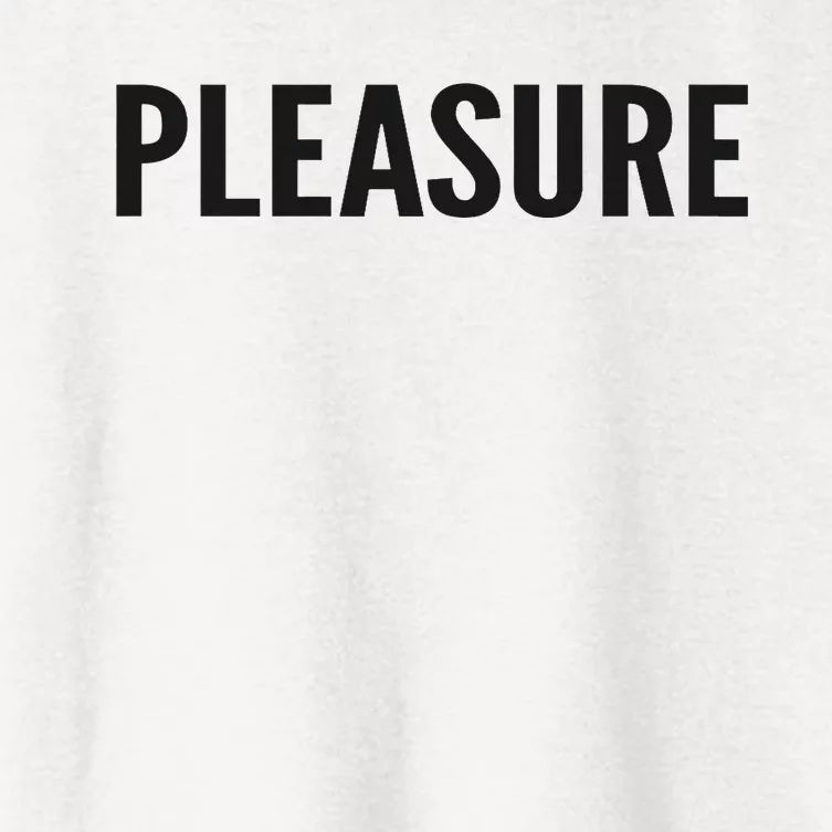 Pleasure Letter Printed White Women's Crop Top Tee