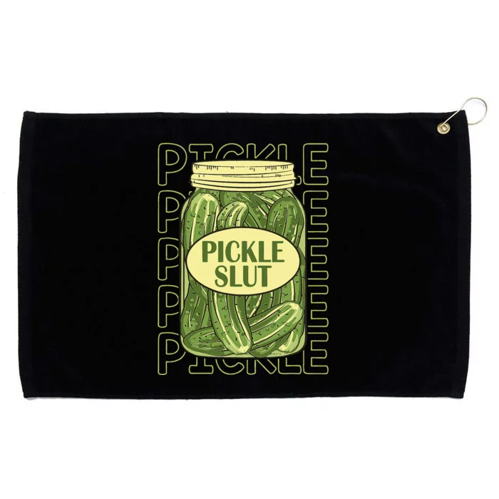 Pickle Lover Pickle Slut Grommeted Golf Towel