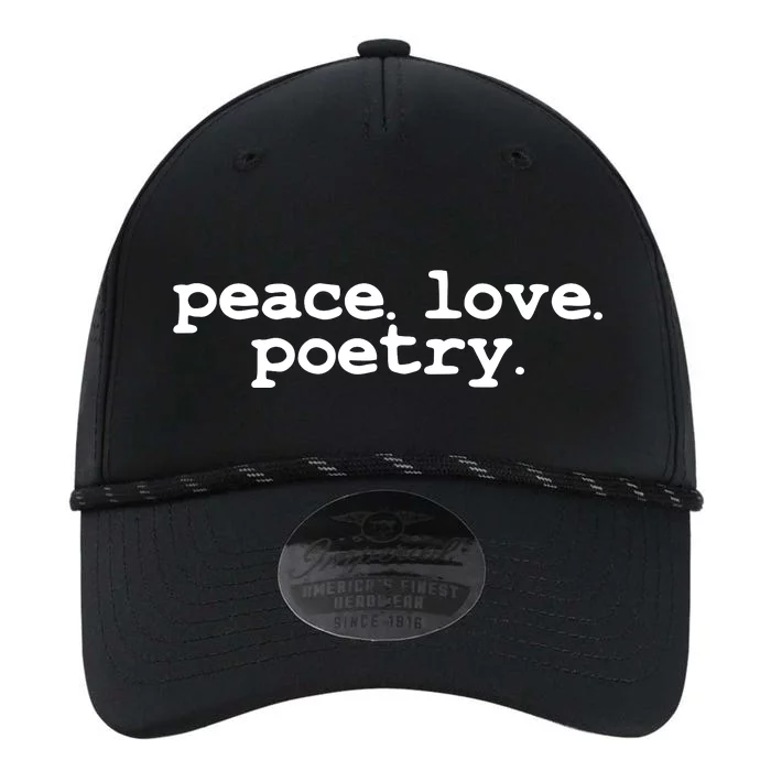 Peace Love Poetry Literary Literature Writing Poet Long Sleeve Performance The Dyno Cap