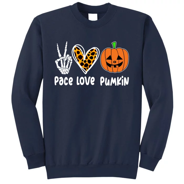 Pace Love Pumkin Halloween Love Heart Skeleton Peace Pumpkins Sweatshirt