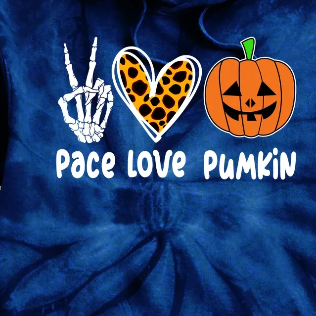 Pace Love Pumkin Halloween Love Heart Skeleton Peace Pumpkins Tie Dye Hoodie