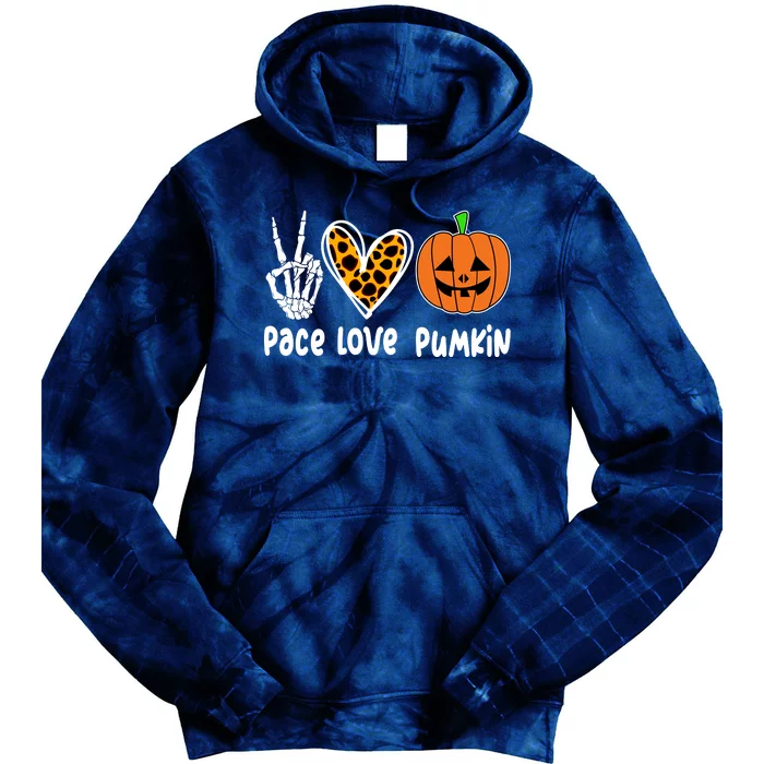 Pace Love Pumkin Halloween Love Heart Skeleton Peace Pumpkins Tie Dye Hoodie