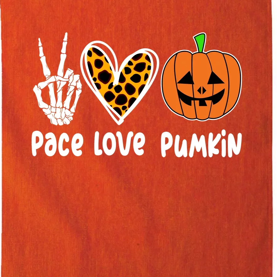 Pace Love Pumkin Halloween Love Heart Skeleton Peace Pumpkins Platinum Collection Golf Towel