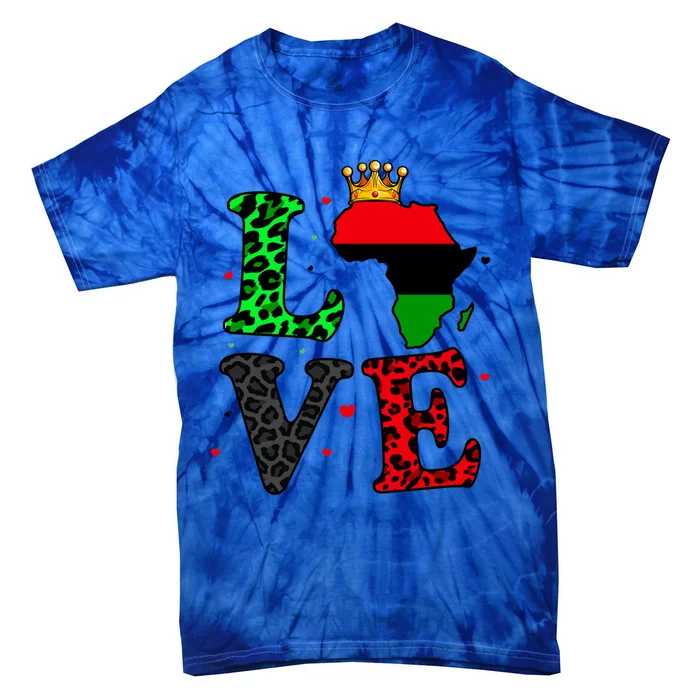 Ph Leopard Plaid Love African American Gift Tie-Dye T-Shirt