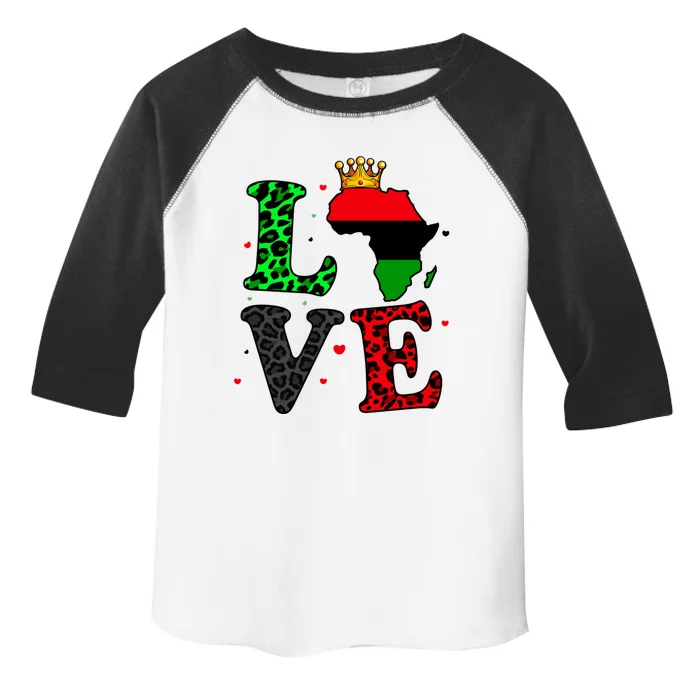 Ph Leopard Plaid Love African American Gift Toddler Fine Jersey T-Shirt