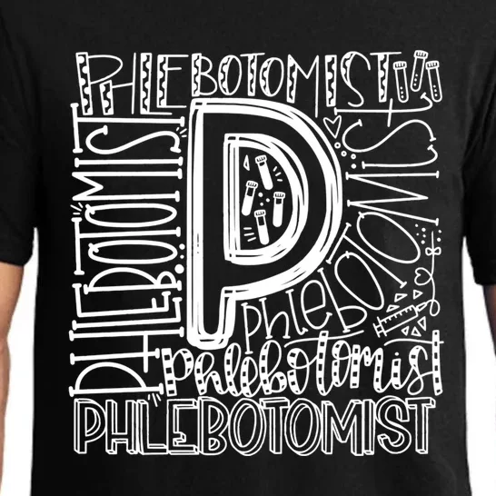 Phlebotomist Life Phlebotomy Typography Venipuncture Therapy Cute Gift Pajama Set