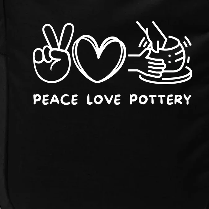 Peace, Love Pottery Retro Pottery Lover Ceramics Artist Impact Tech Backpack