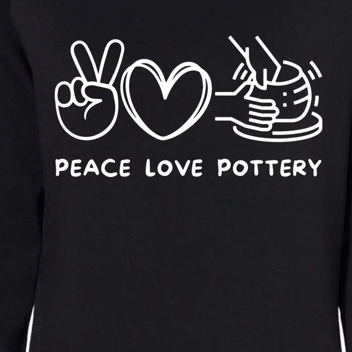 Peace, Love Pottery Retro Pottery Lover Ceramics Artist Womens California Wash Sweatshirt