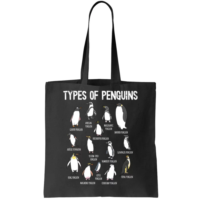 Penguin Lover Penguins Of The World Types Of Penguins Tote Bag