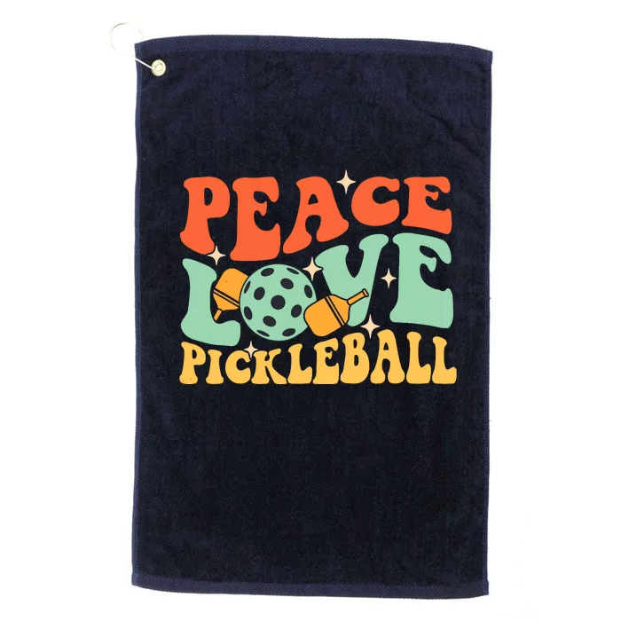 Peace Love Pickleball Pickleballers Pickleball Player Platinum Collection Golf Towel