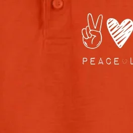 Peace Love PT Shirts Physical Therapist Therapy Gift Dry Zone Grid Performance Polo